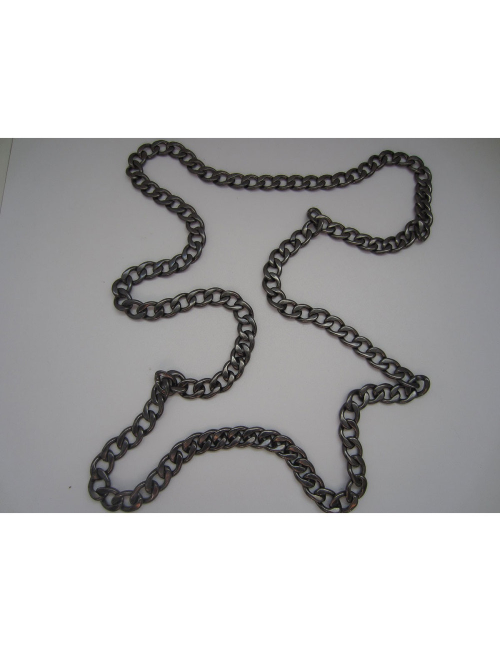 Sautoir Chaine MARGUERITE DE VALOIS argent noirci