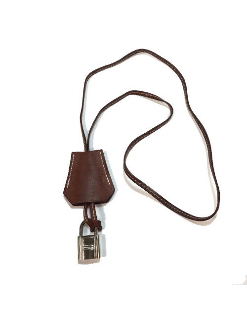 Cadenas HERMES en cuir veau barénia