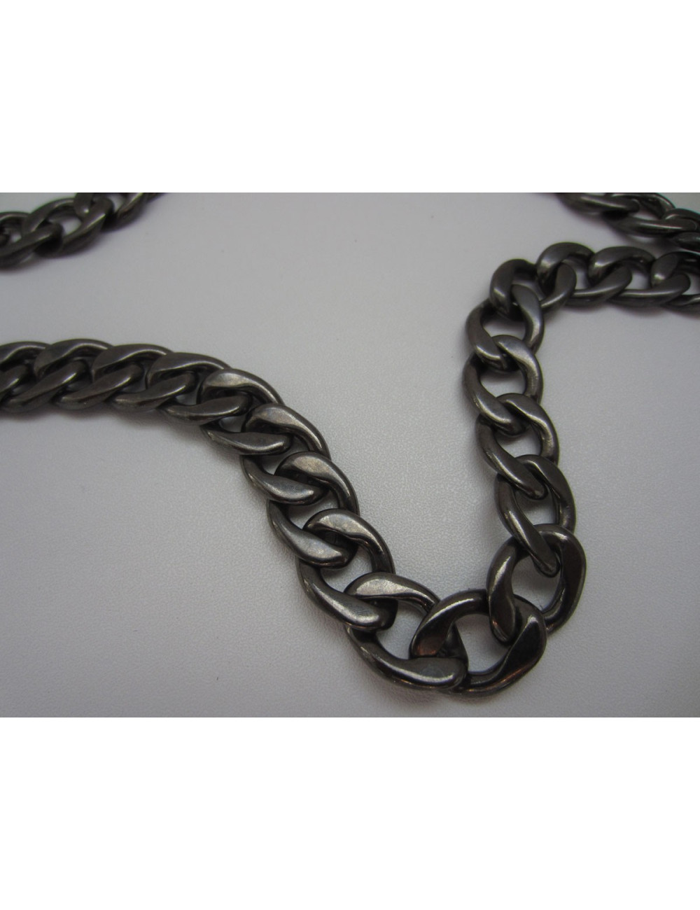 Sautoir Chaine MARGUERITE DE VALOIS argent noirci