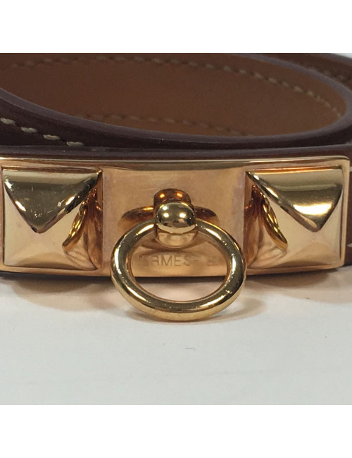 Bracelet CDC Collier de chien en cuir swift