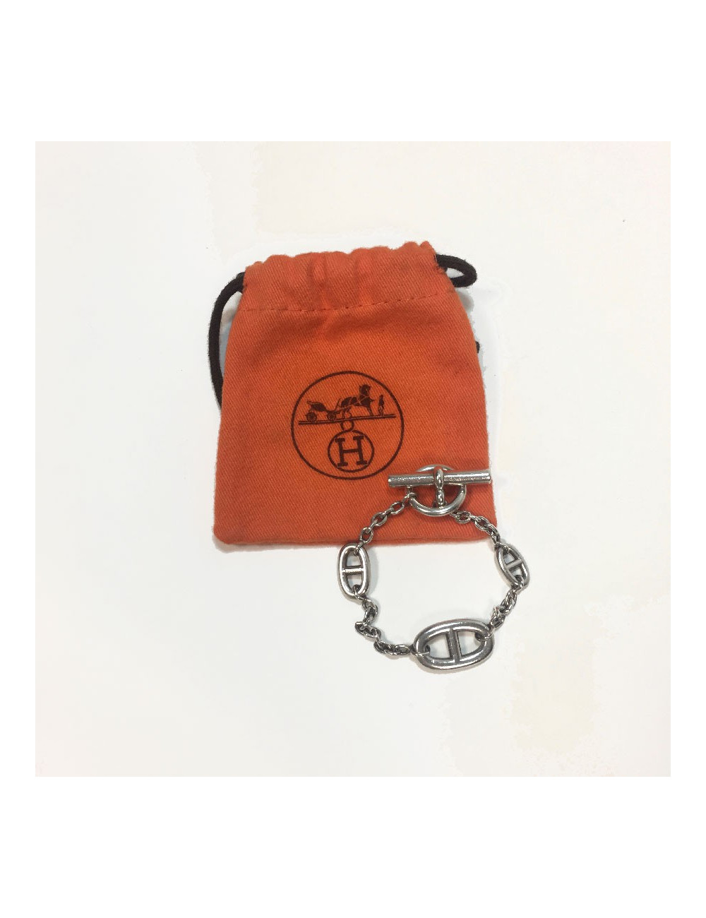 Bracelet HERMES Farandole chaîne d'ancre en argent