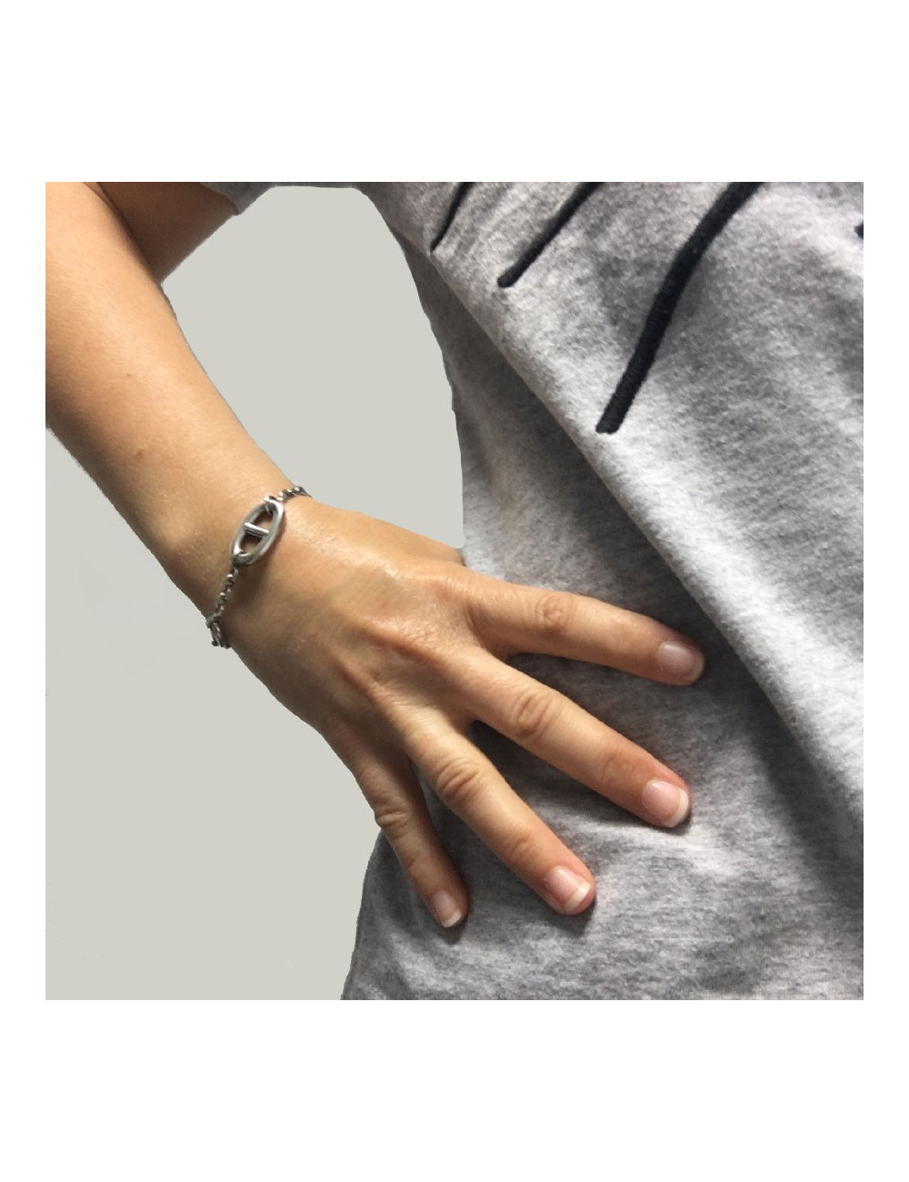 HERMES Farandole chain bracelet in sterling silver