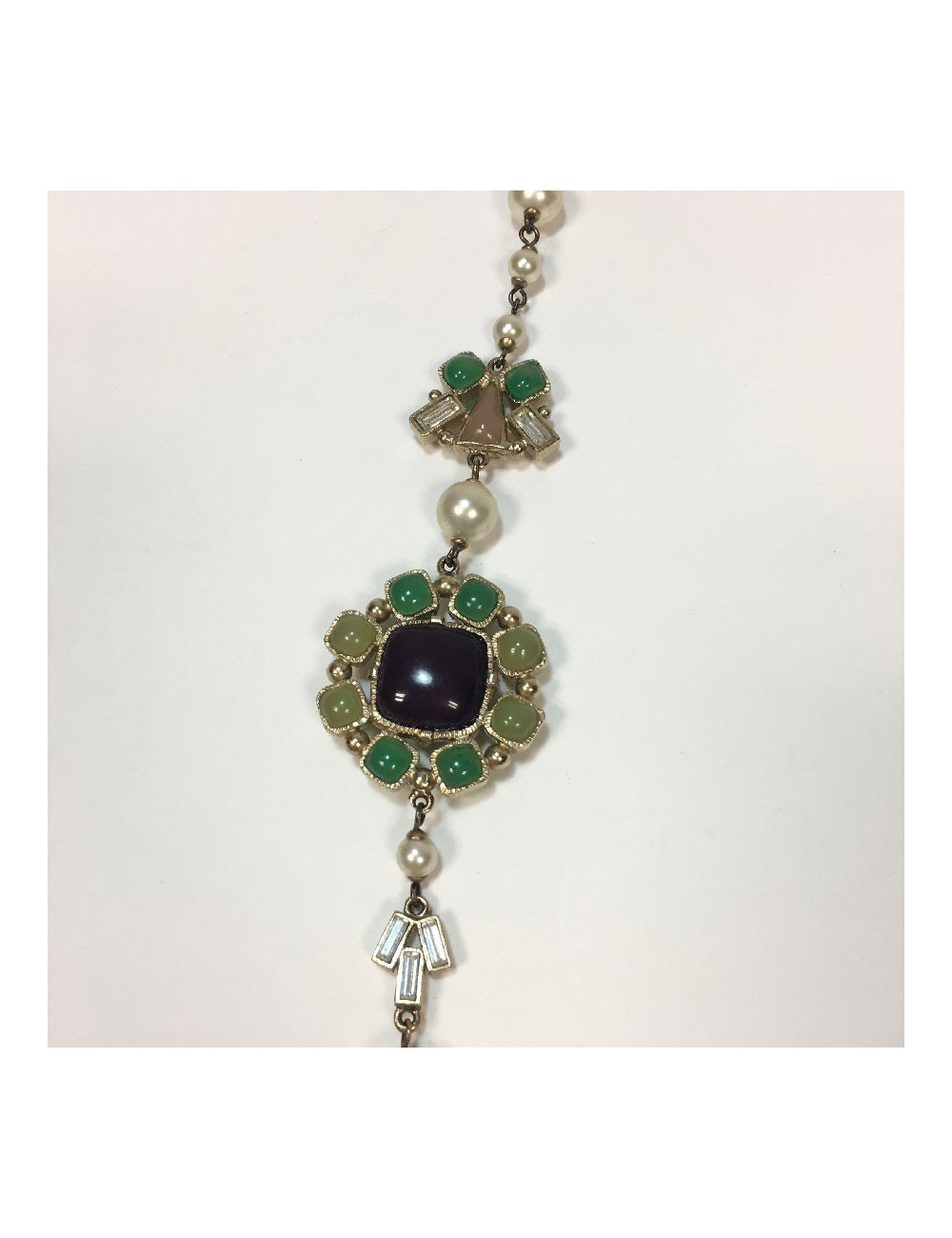 Sautoir CHANEL perles nacrés couture 