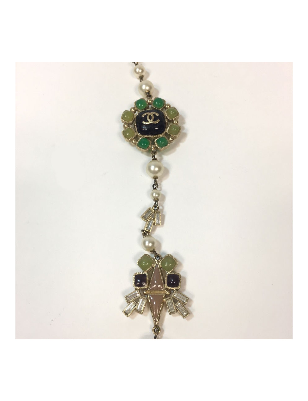 Sautoir CHANEL perles nacrés couture 