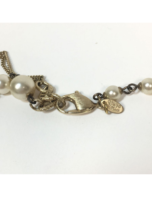 Sautoir CHANEL perles nacrés couture 