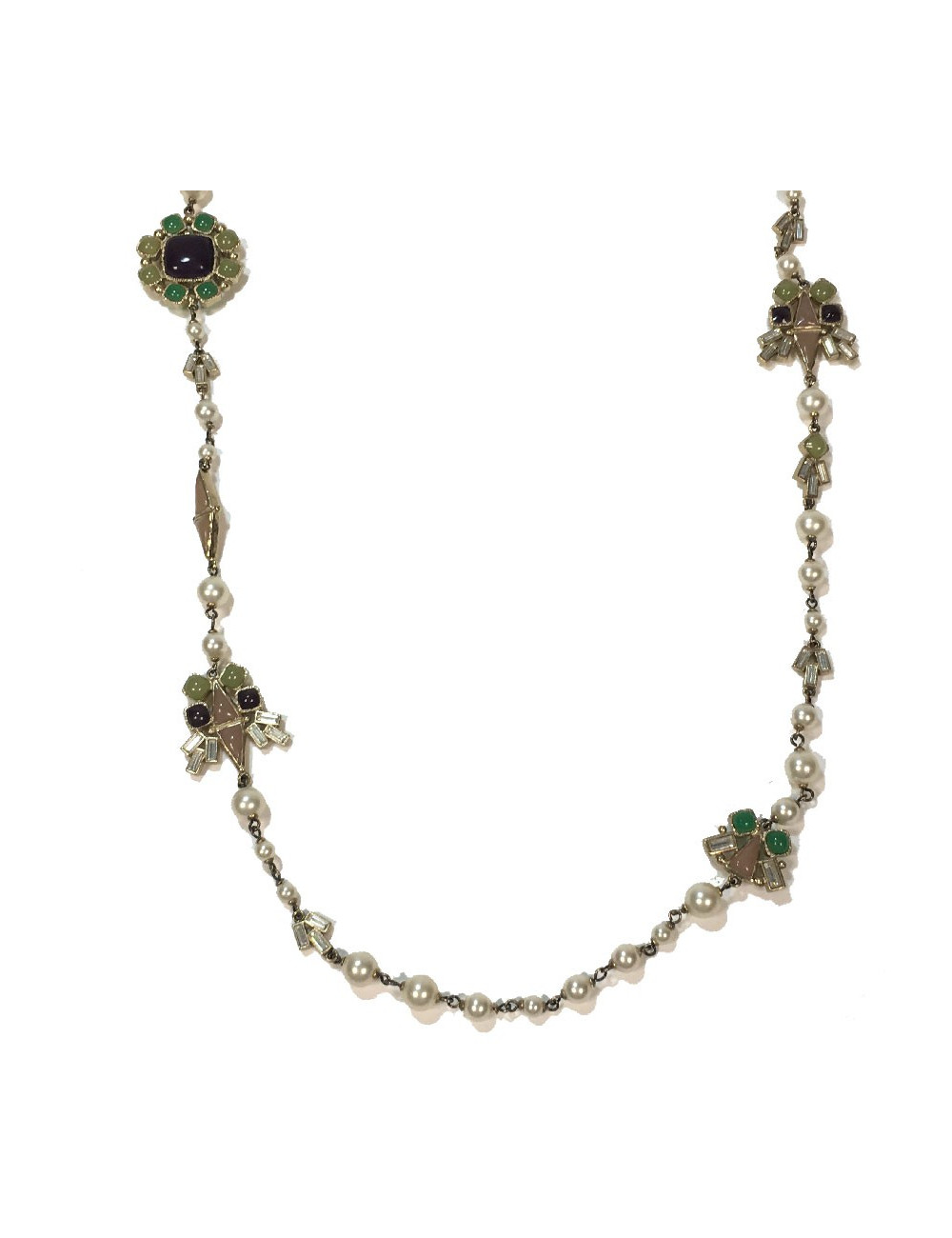 Sautoir CHANEL perles nacrés couture 