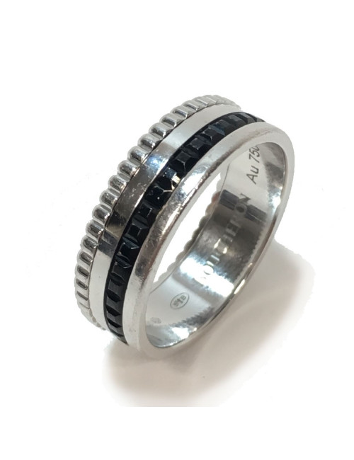 BOUCHERON Quatre Black Edition Small ring T58 in white gold and black PVD