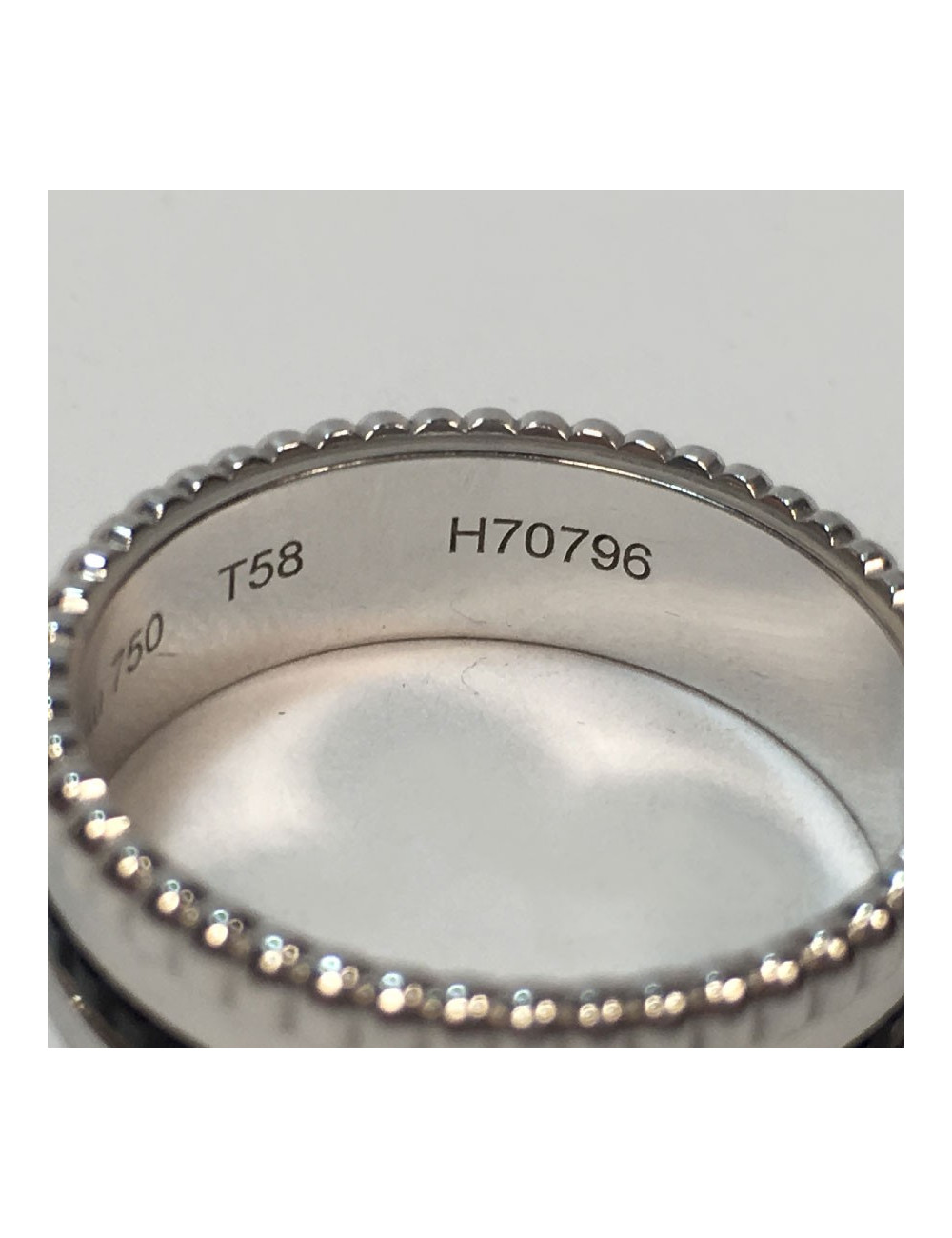 BOUCHERON Quatre Black Edition Small ring T58 in white gold and black PVD