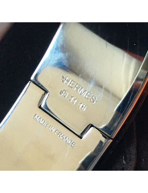 Bracelet clic clac HERMES émail violet PM