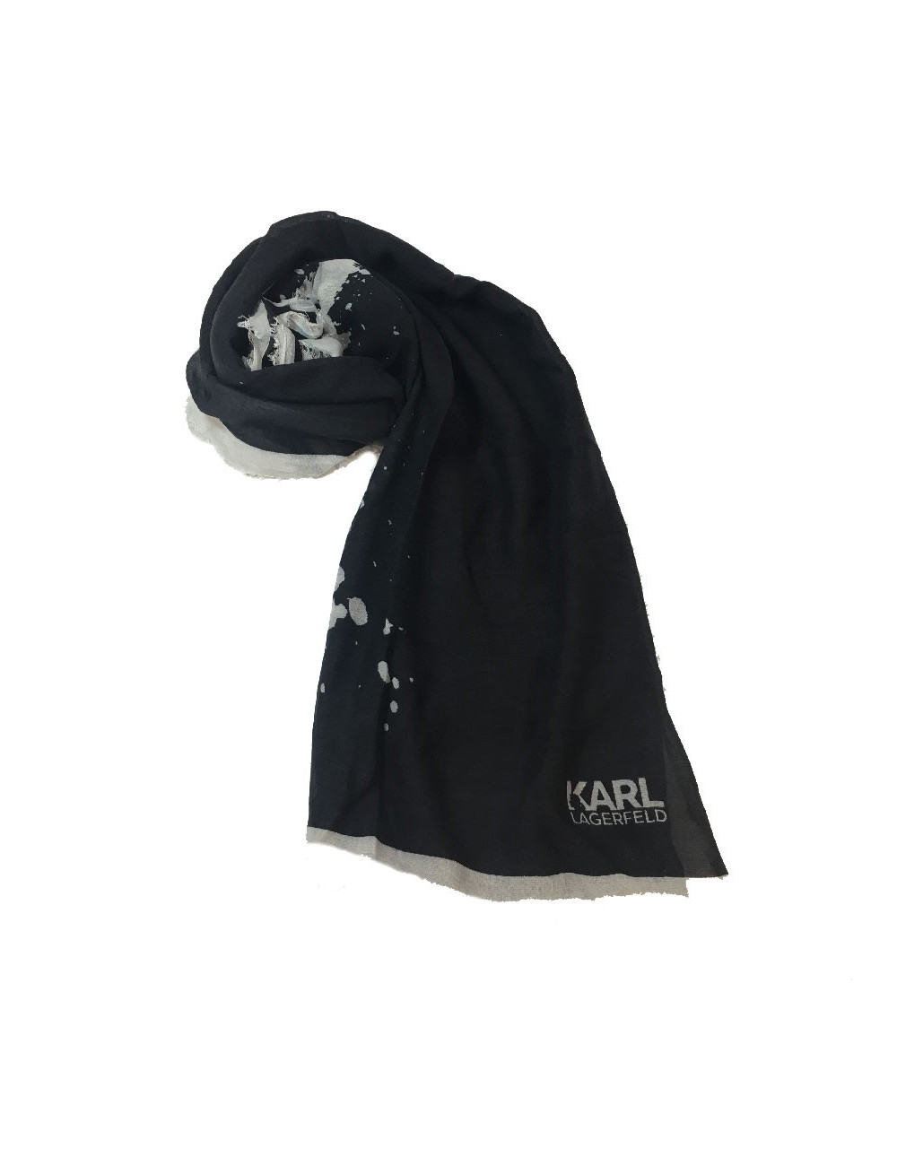 Foulard KARL LAGERFELD noir et blanc