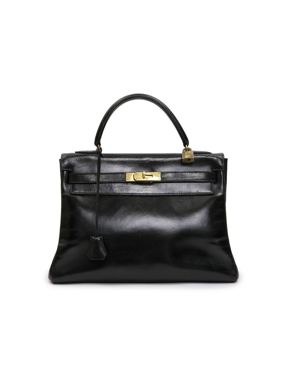 Kelly 32 HERMES Vintage box noir