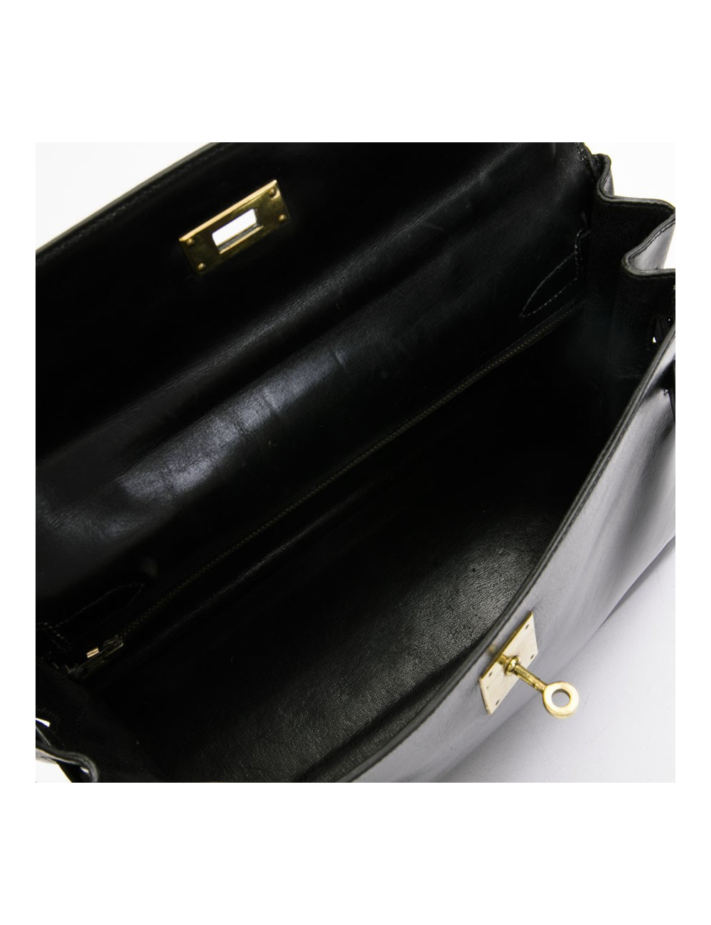  Kelly 32 HERMES Vintage box noir