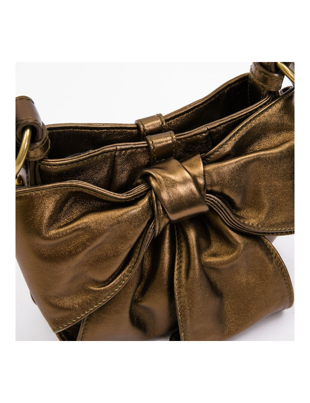 Sac "Bow" YSL SAINT LAURENT en cuir cuiviré 
