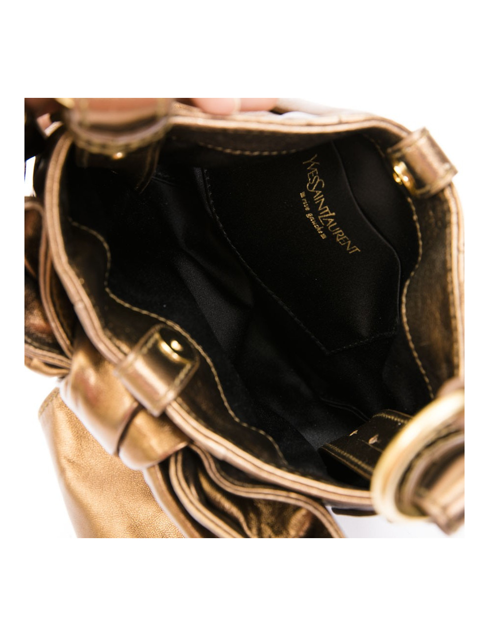 Sac "Bow" YSL SAINT LAURENT en cuir cuiviré 