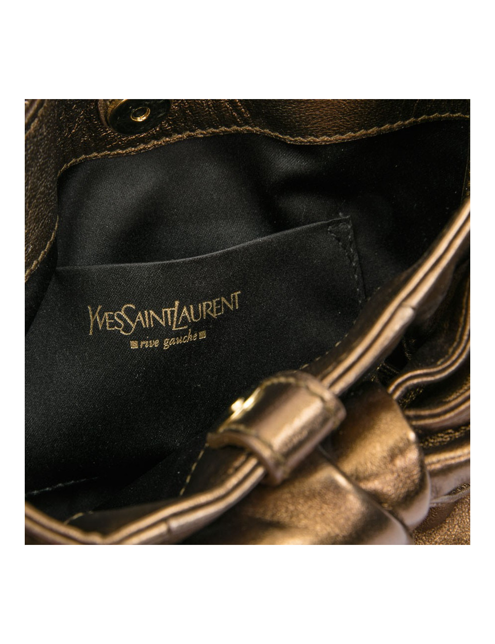 Sac "Bow" YSL SAINT LAURENT en cuir cuiviré 