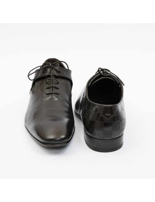 Chaussures "Delaware Richelieu" LOUIS VUITTON T44 cuir marron