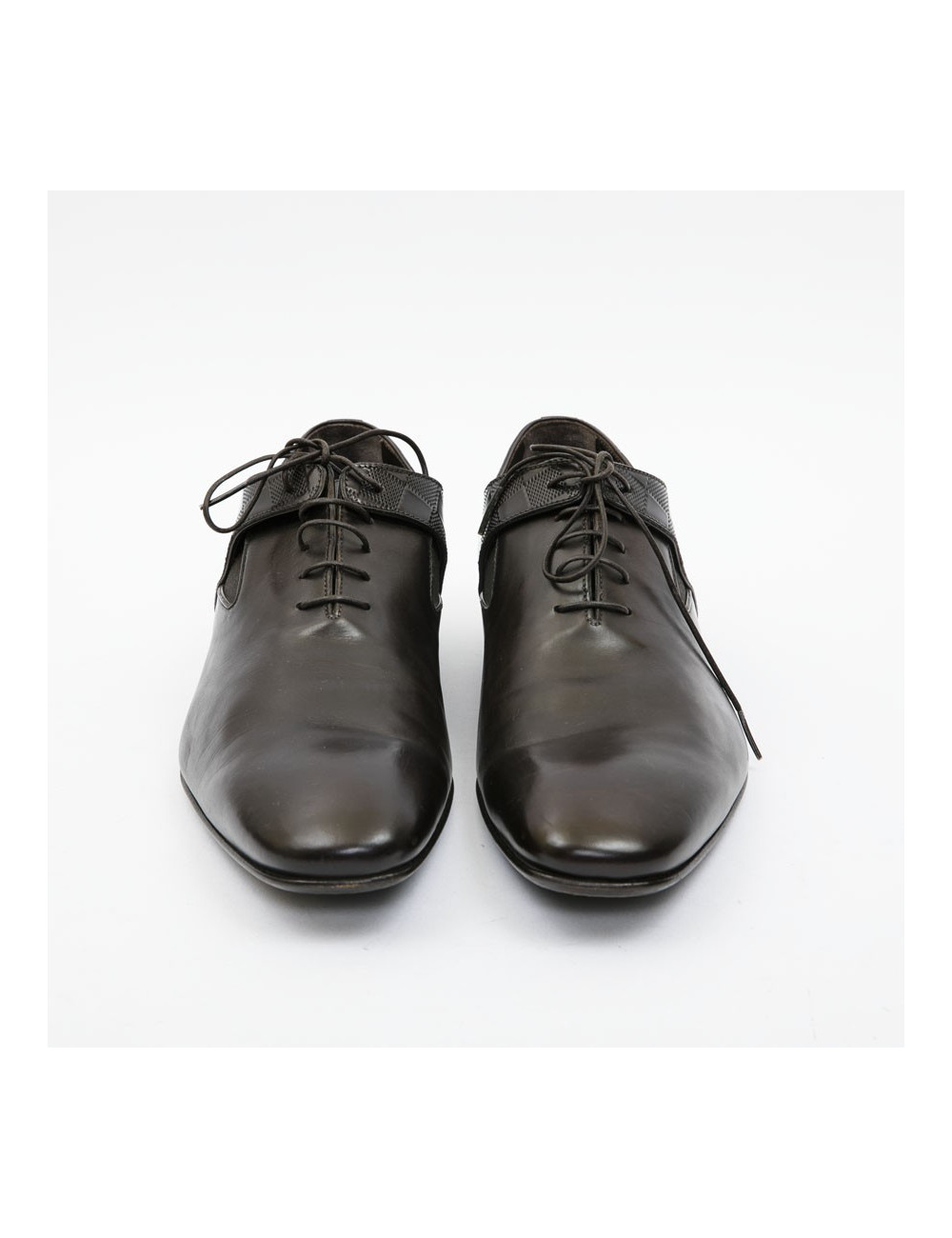 Chaussures "Delaware Richelieu" LOUIS VUITTON T 45,5FR cuir marron