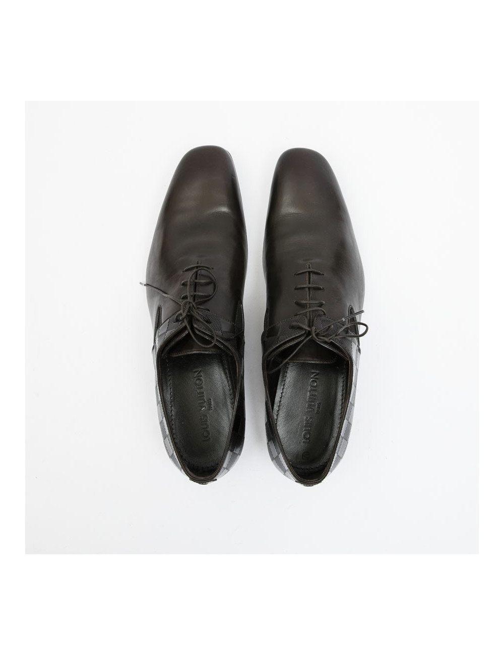 Chaussures "Delaware Richelieu" LOUIS VUITTON T44 cuir marron