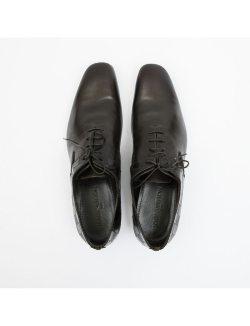 Chaussures "Delaware Richelieu" LOUIS VUITTON T44 cuir marron