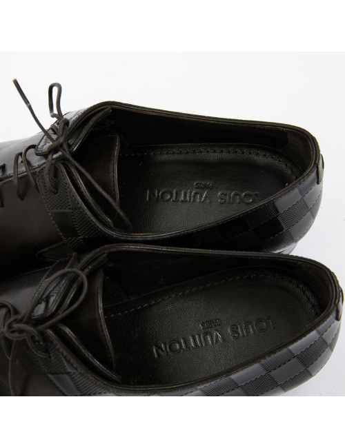 Chaussures "Delaware Richelieu" LOUIS VUITTON T44 cuir marron