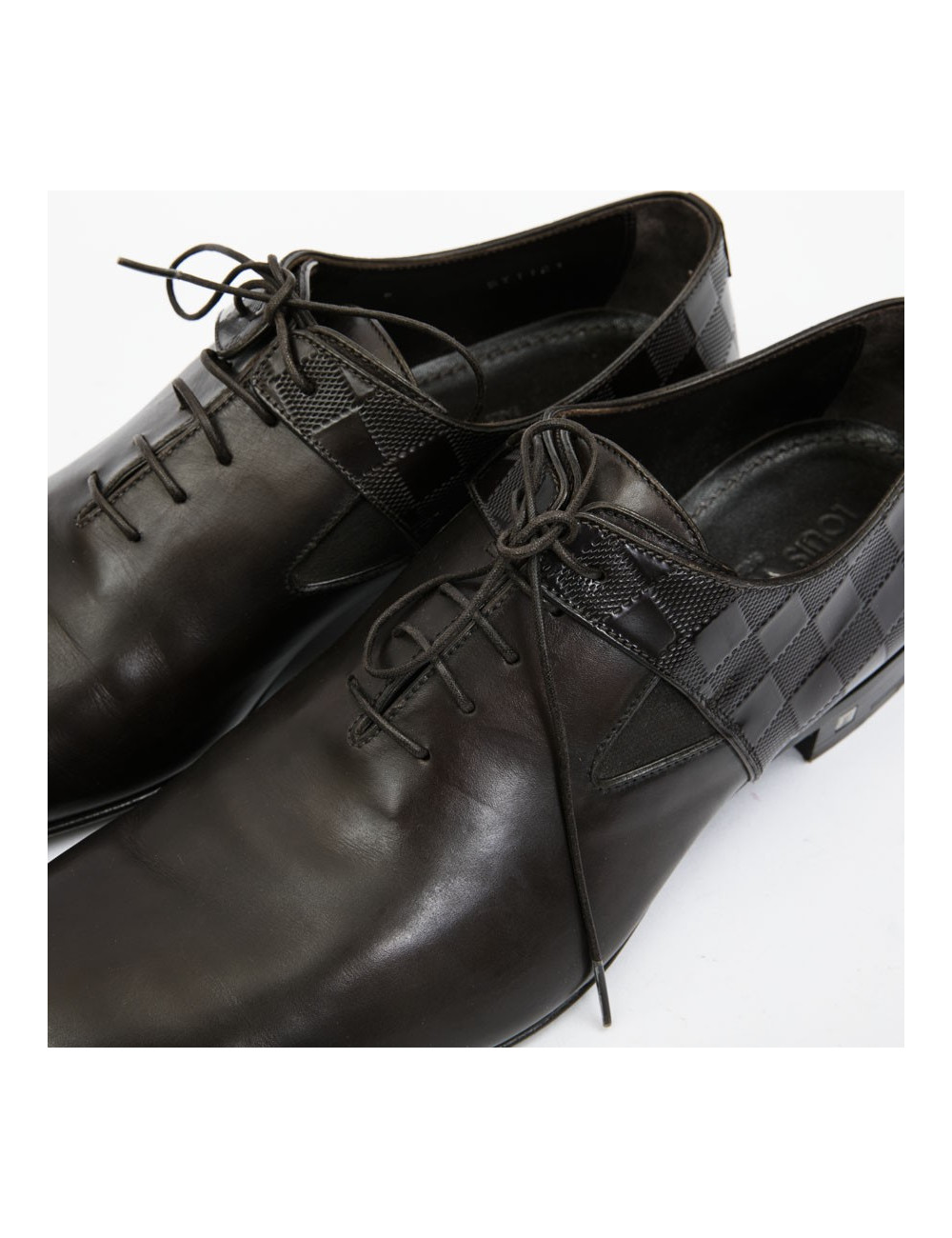 Chaussures "Delaware Richelieu" LOUIS VUITTON T44 cuir marron