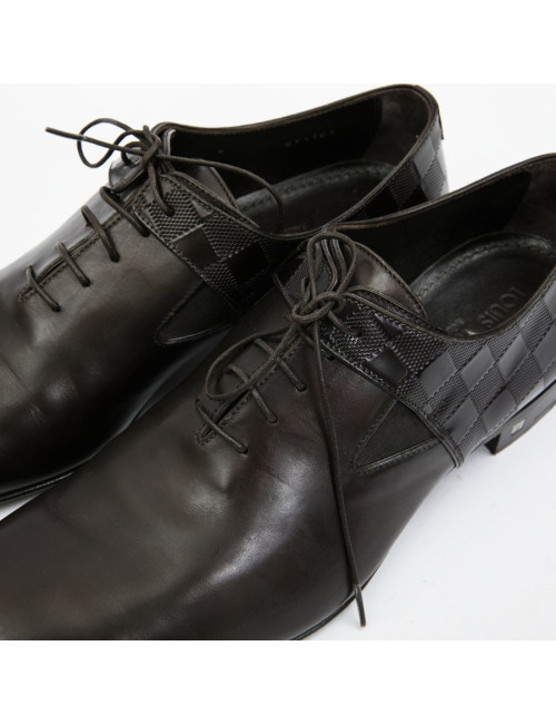 Chaussures "Delaware Richelieu" LOUIS VUITTON T 45,5FR cuir marron