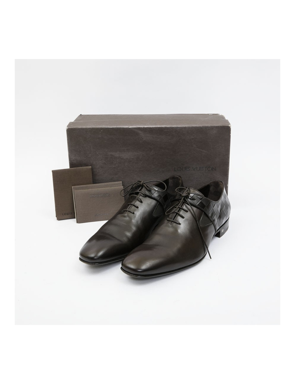 Chaussures "Delaware Richelieu" LOUIS VUITTON T44 cuir marron