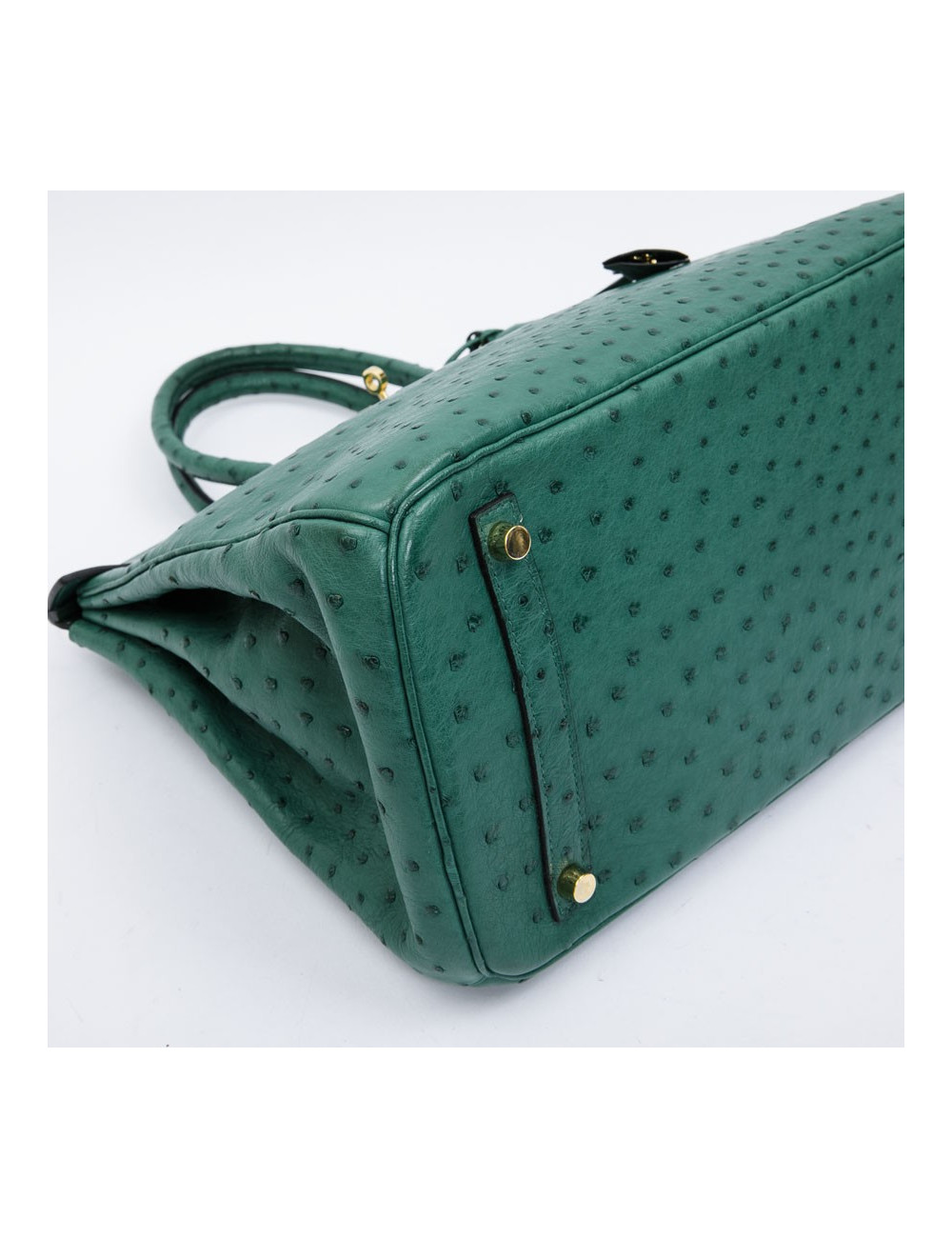 Birkin 35 HERMES en autruche vert