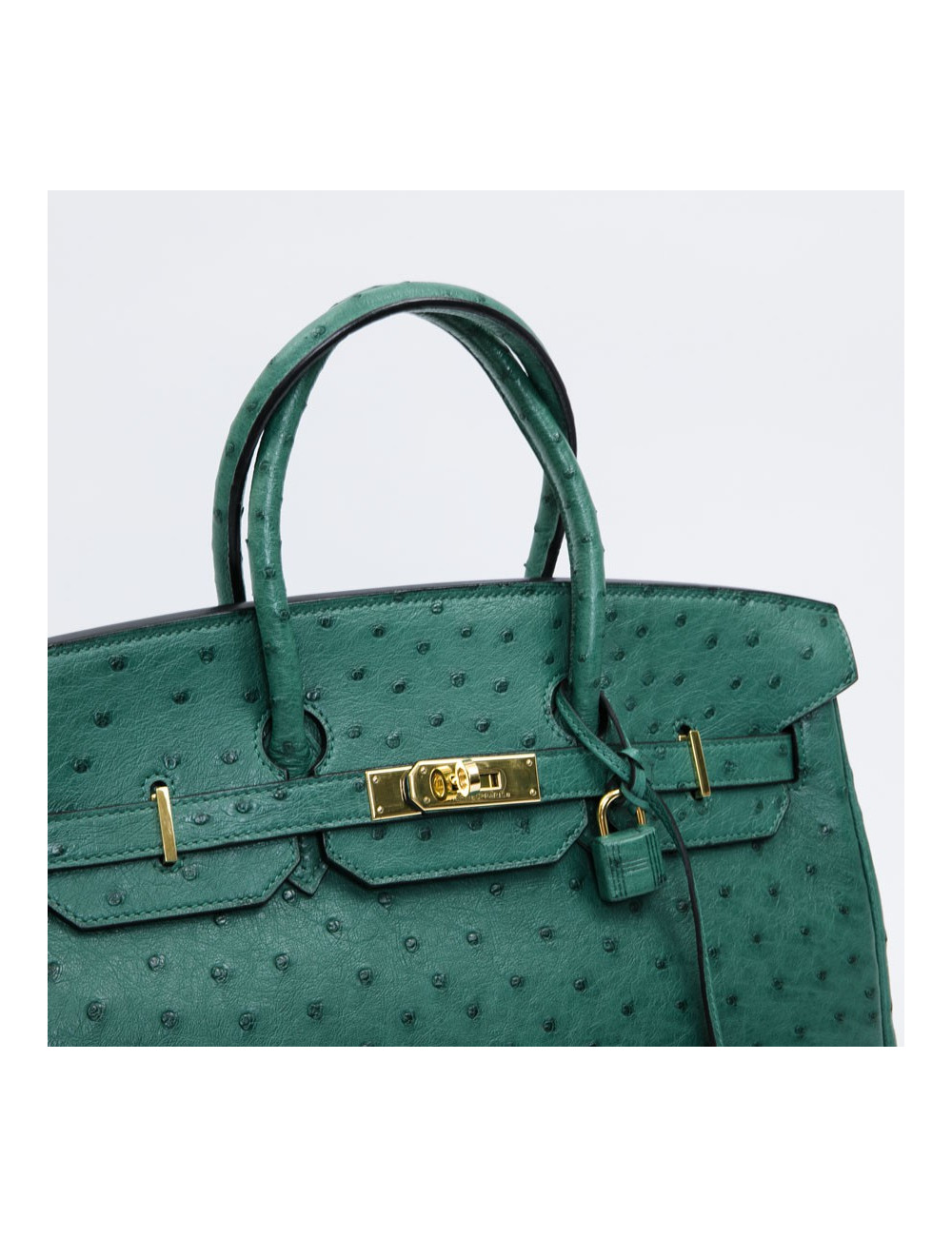 Birkin 35 HERMES en autruche vert