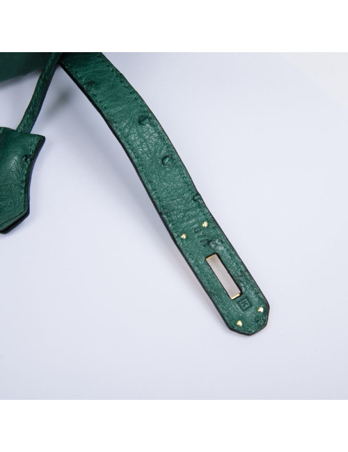 Birkin 35 HERMES en autruche vert