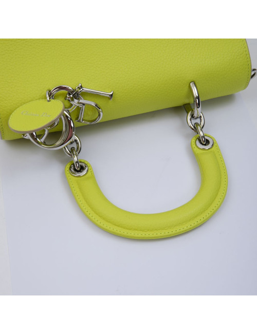 CHRISTIAN DIOR 'Be Dior' bag in acid green taurillon leather