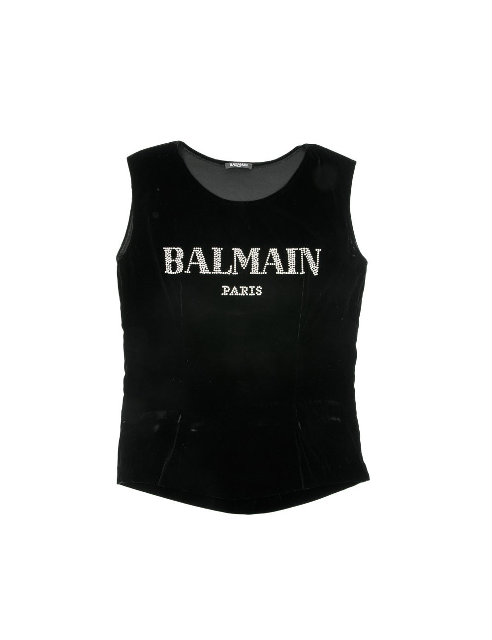 Pull BALMAIN en velours stretch noir