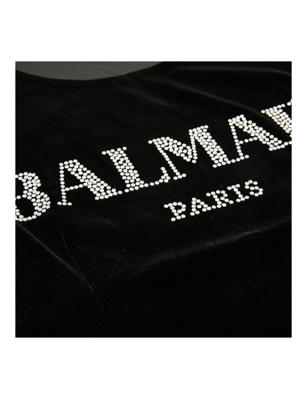 Tee-shirt BALMAIN en velours stretch noir T38
