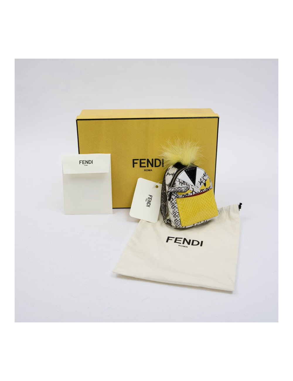 Charm FENDI mini sac à dos python multicolore