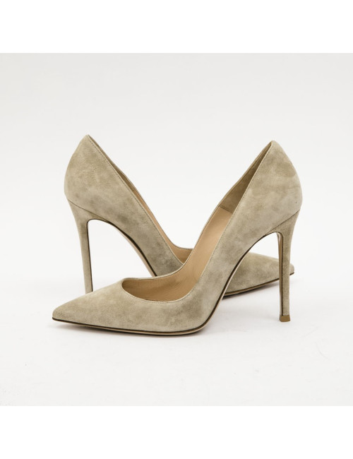 GIANVITO ROSSI high heels in beige suede size 37FR