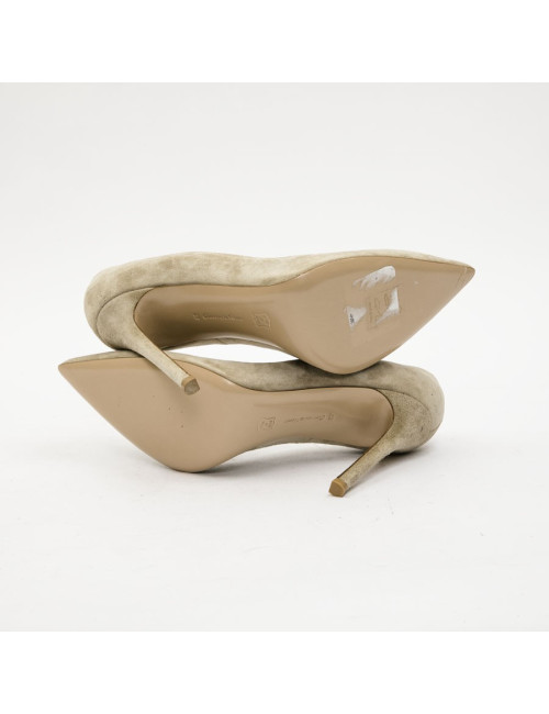 GIANVITO ROSSI high heels in beige suede size 37FR