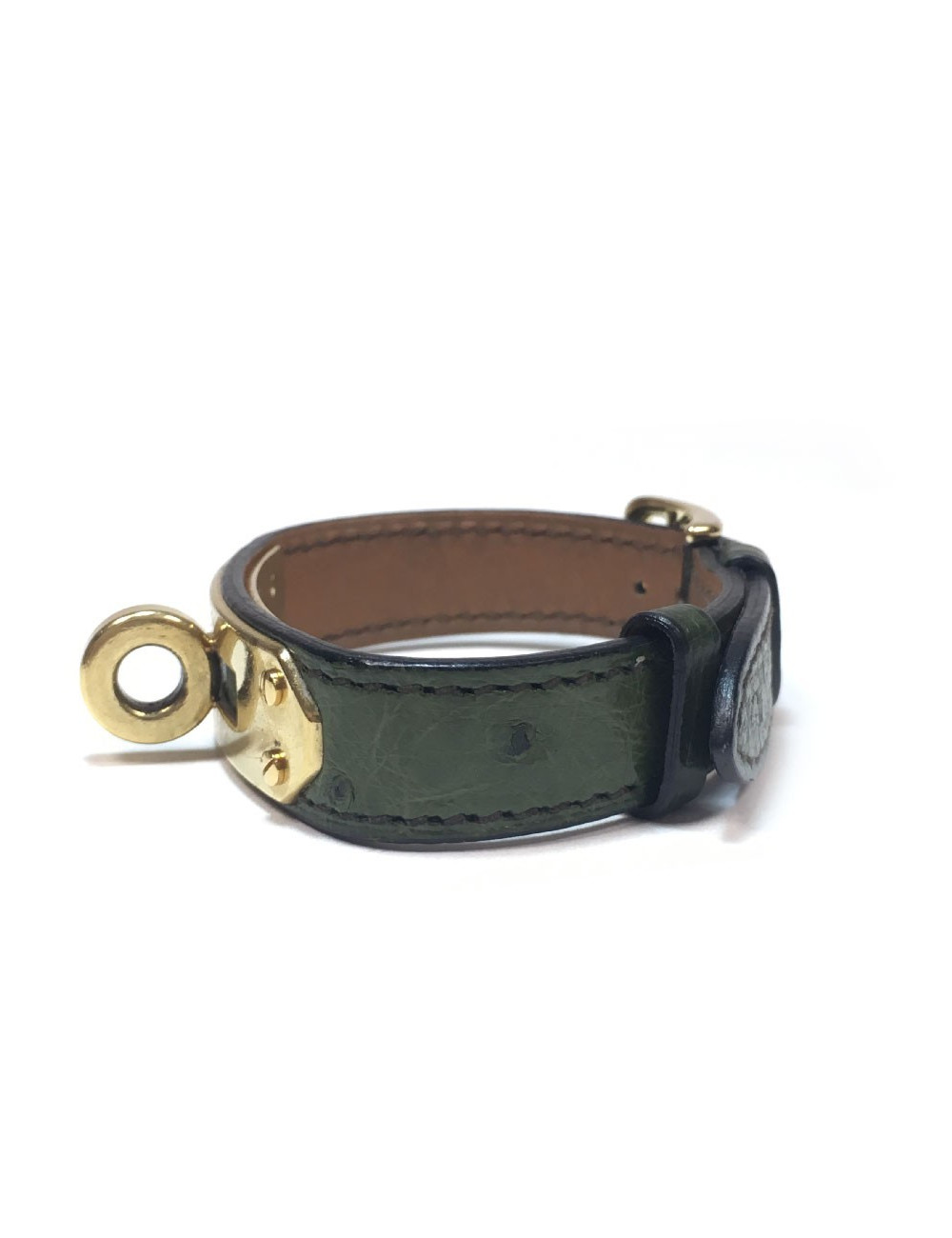 Bracelet Kelly HERMES autruche vert