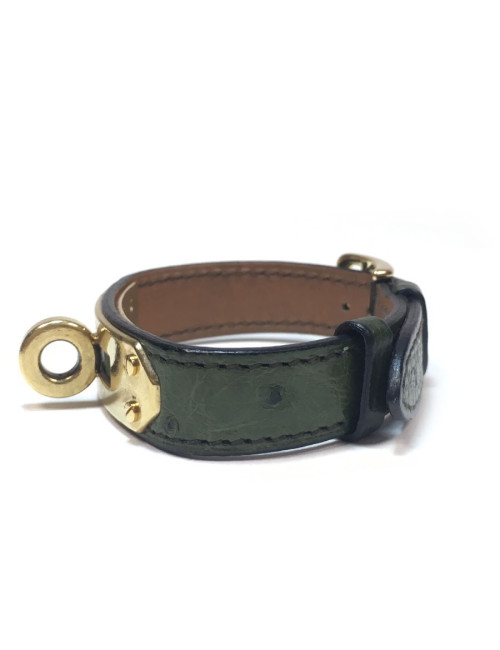 Bracelet Kelly HERMES autruche vert