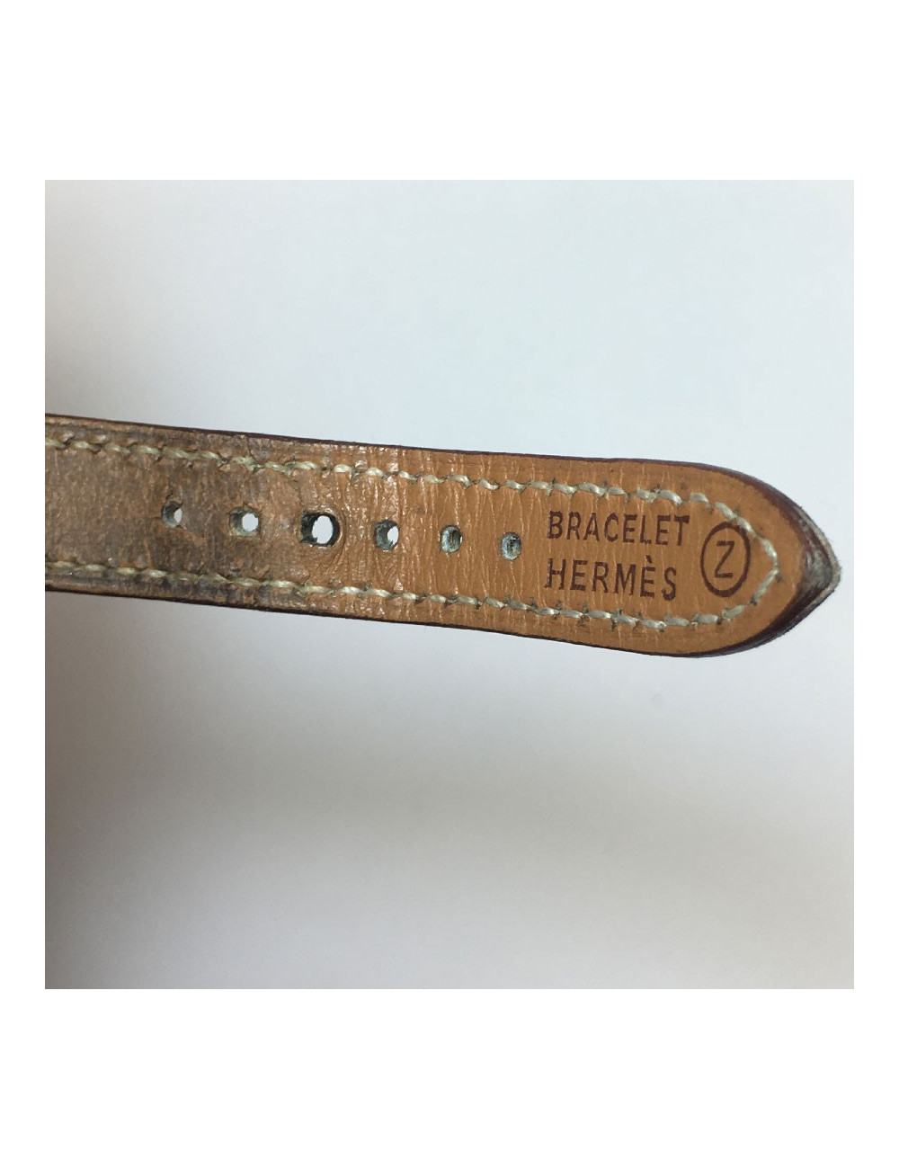 Bracelet Kelly HERMES cuir beige