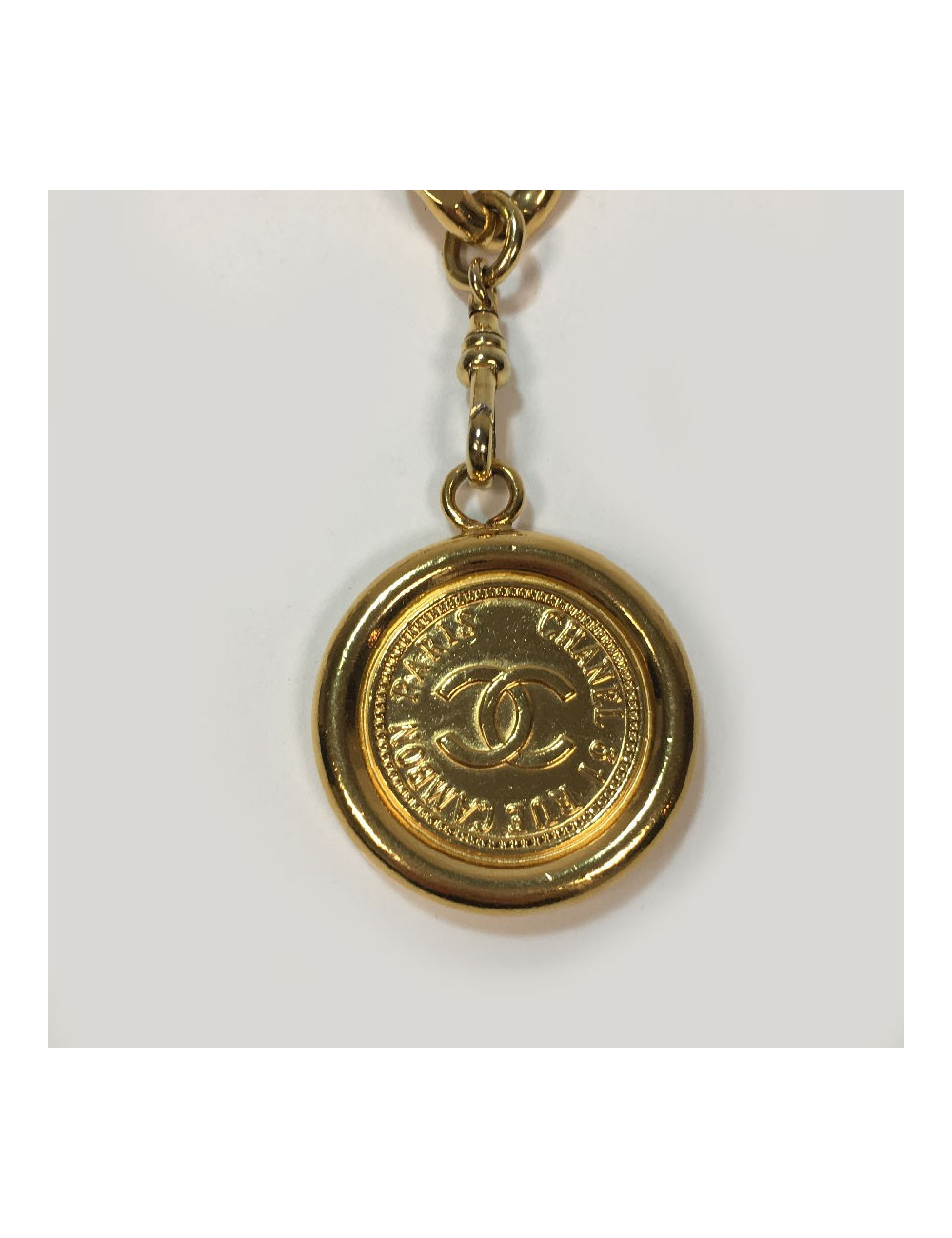 Ceinture CHANEL vintage en métal doré