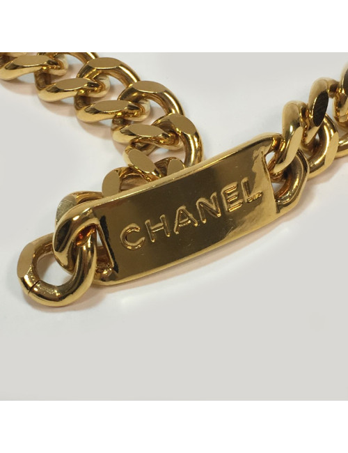 CHANEL vintage chain belt in gilt metal