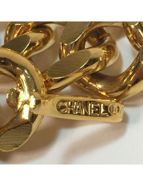 CHANEL vintage chain belt in gilt metal