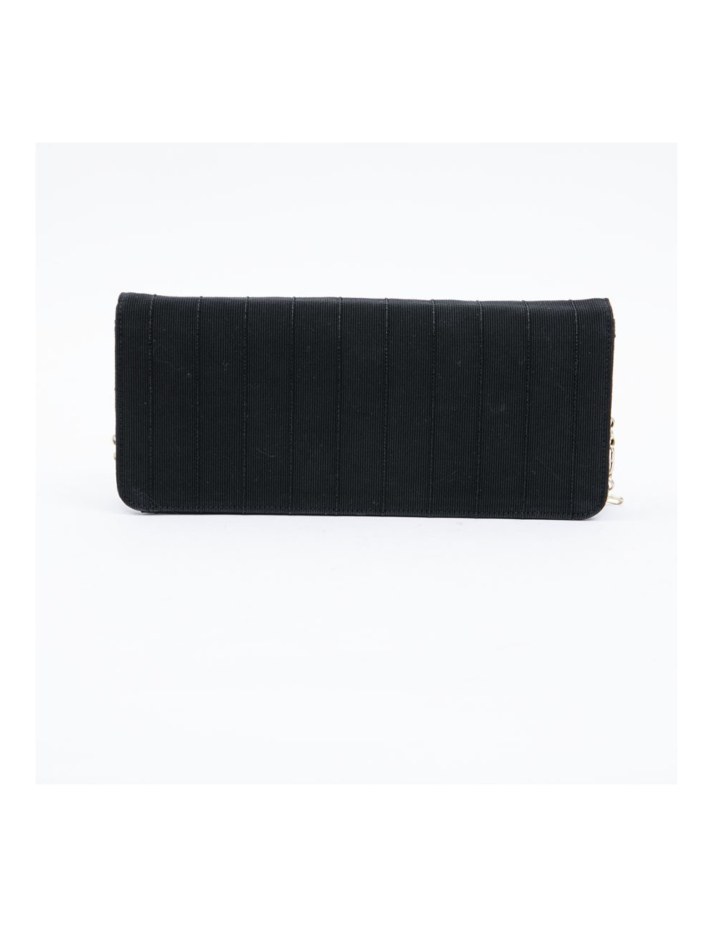 CHANEL evening clutch in black fabric 