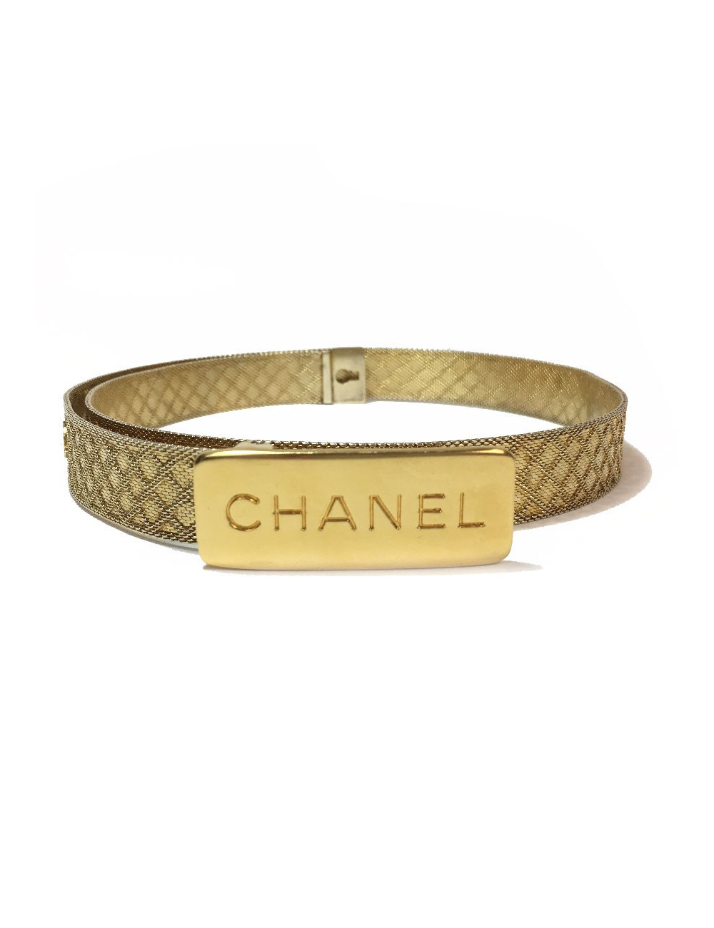 Ceinture CHANEL T68 vintage dorée