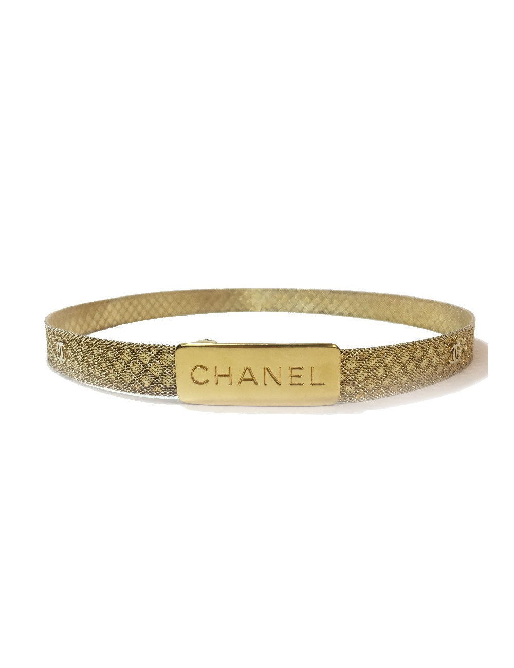 Ceinture CHANEL T68 vintage dorée