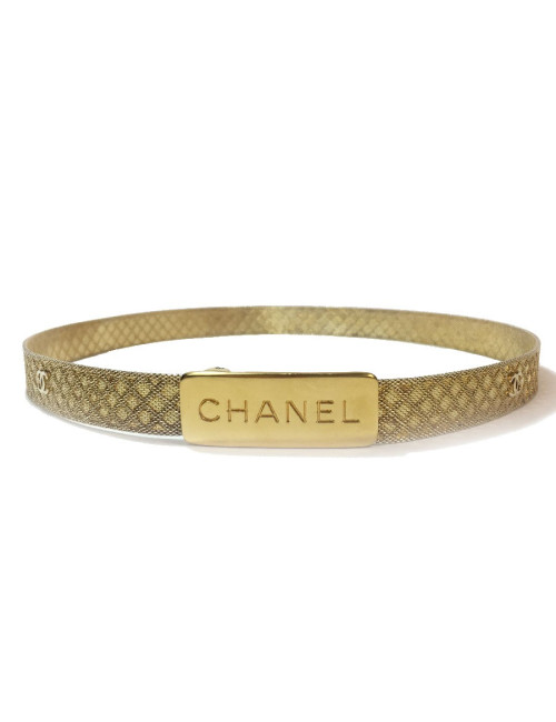 Ceinture CHANEL T68 vintage dorée