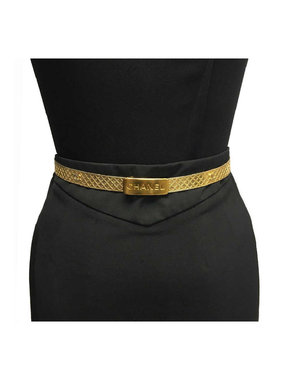 Ceinture CHANEL T68 vintage dorée