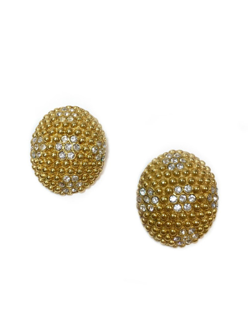 Boucles d'oreille clips YSL SAINT LAURENT Vintage
