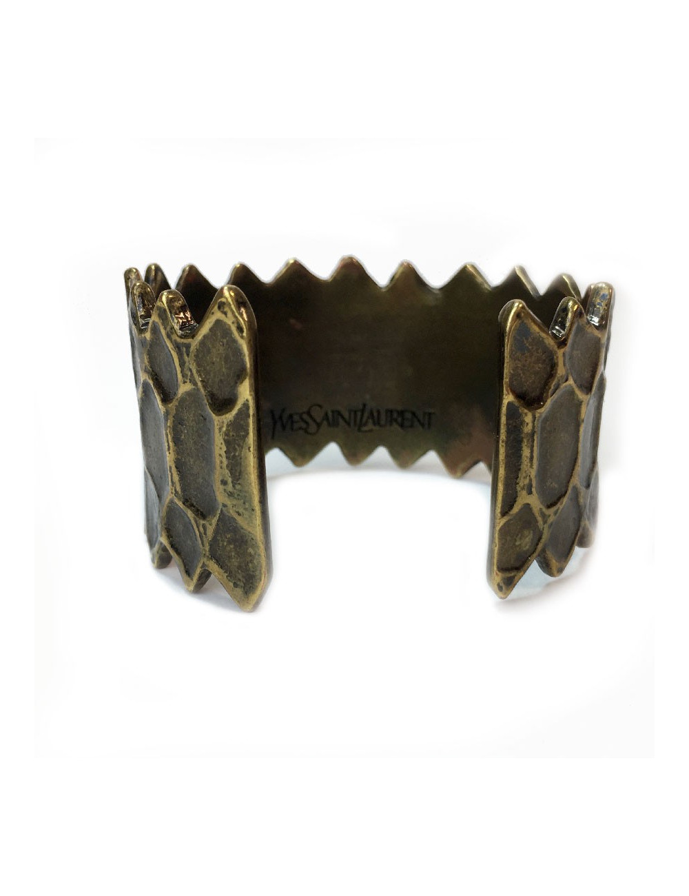 YVES SAINT LAURENT vintage cuff bracelet in bronze metal
