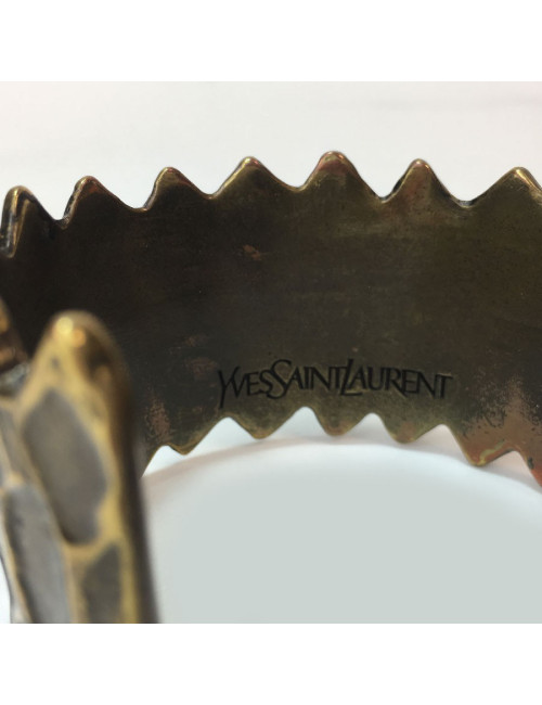 YVES SAINT LAURENT vintage cuff bracelet in bronze metal
